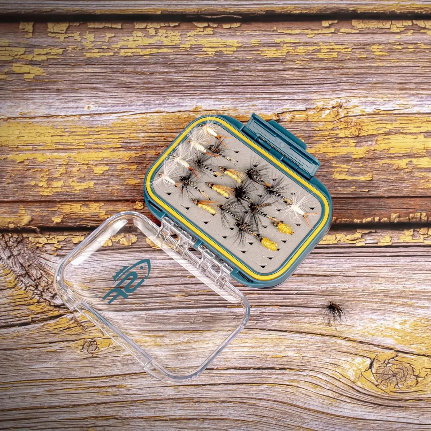 SF Small Waterproof Fly Box Double Sided Floating Fly Fishing Case Storage For Nymph Wet Dry Fly Flies Easy Grip Foam 3packs