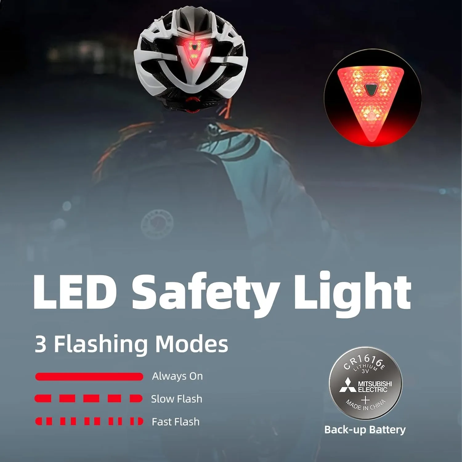 Shinmax Bike Helmet, CPSC/CPC Bike Helmet for Adult Men Women with Magnetic Goggles&Led Back Light Cycling Helmet Adjustable SM-T69