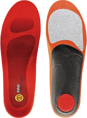 Sidas Unisex Winter 3Feet Insulated Cushioned Skiing Insoles with EVA Pad for Arch Support, Low-Arched Feet, Large (42-43), Orange