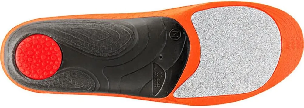 Sidas Unisex Winter 3Feet Insulated Cushioned Skiing Insoles with EVA Pad for Arch Support, Low-Arched Feet, Large (42-43), Orange