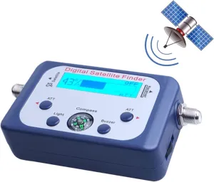 Signal Finder, Digital Satellite Finder Satlink Tester Meter TV Signal Receiver Sat Finder With Compass And LCD Display FTA DVB S2,Portable and Convenient