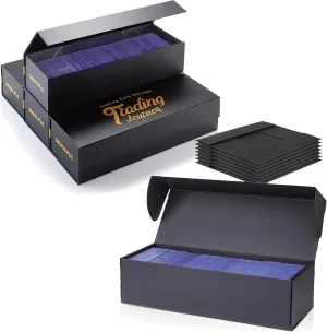 Silph PLC Trading Card Storage Box-[12 Pack], Baseball Hobby Card Holder Case for Sports Cards, Top Loader Storage Box Cases with Labels for 800 Cards, 200 Top Loaders