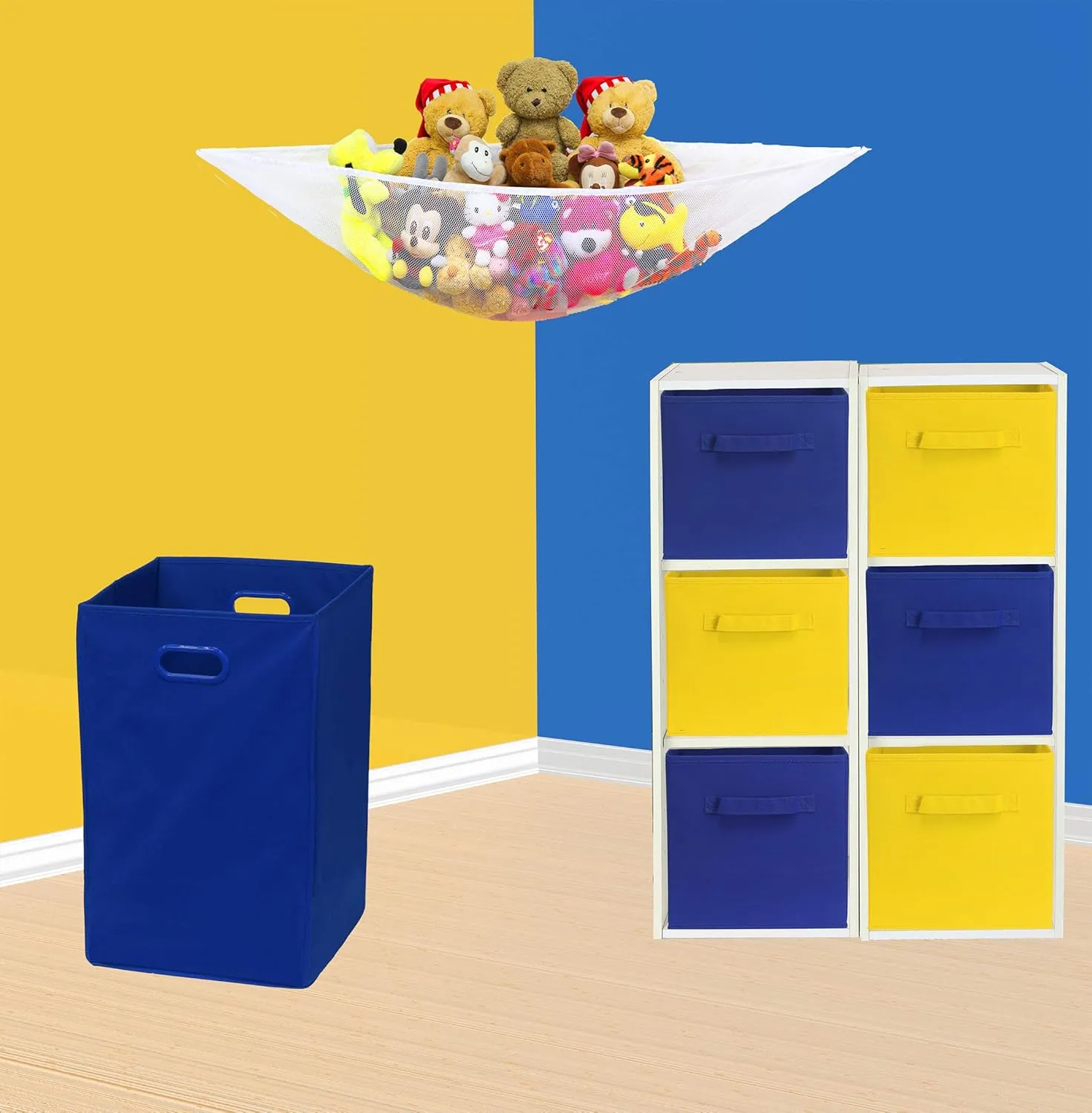 Simple Houseware Foldable Cube Storage Bin - 6 Pack (Yellow)