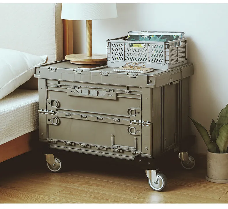 Simply Modular - Shimoyama Versatile Large Foldable Plastic Outdoor Camping Storage Bin Box (Small Khaki)