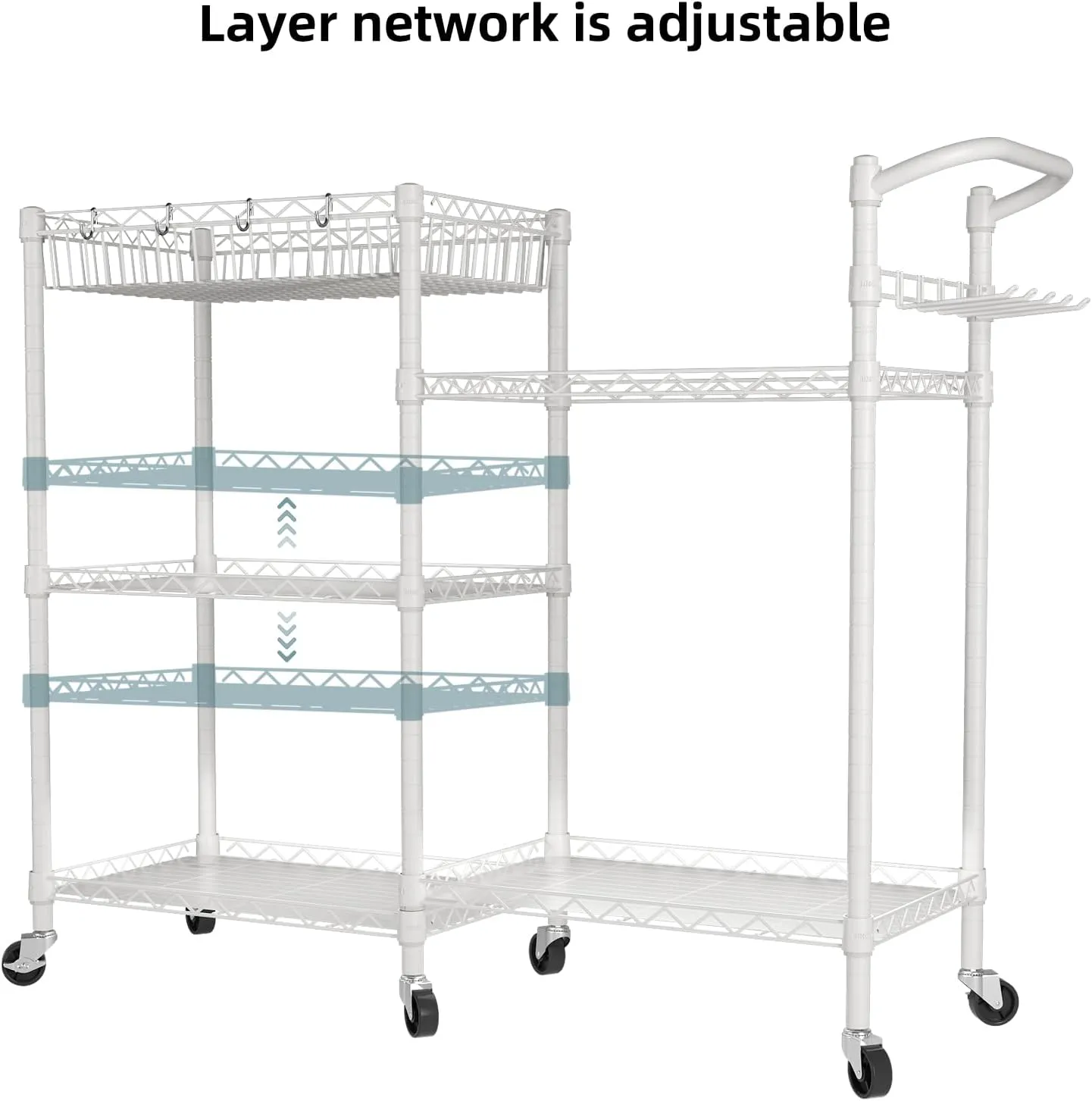 SINGAYE Dumbbell Rack Stand With Yoga Mat Storage, Gym Equipment Organizer, Cart for Workout Room, Home Gym With Hooks and Wheels