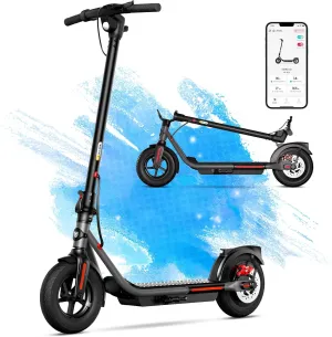 SISIGAD Electric Scooter Adults,8.5"/10"/12" Tires,Peak 500W Motor,Top Speed 19/20/25Mph,19/20/25 Miles Long Range,Folding E-Scooter with Double Braking System, Smart Control