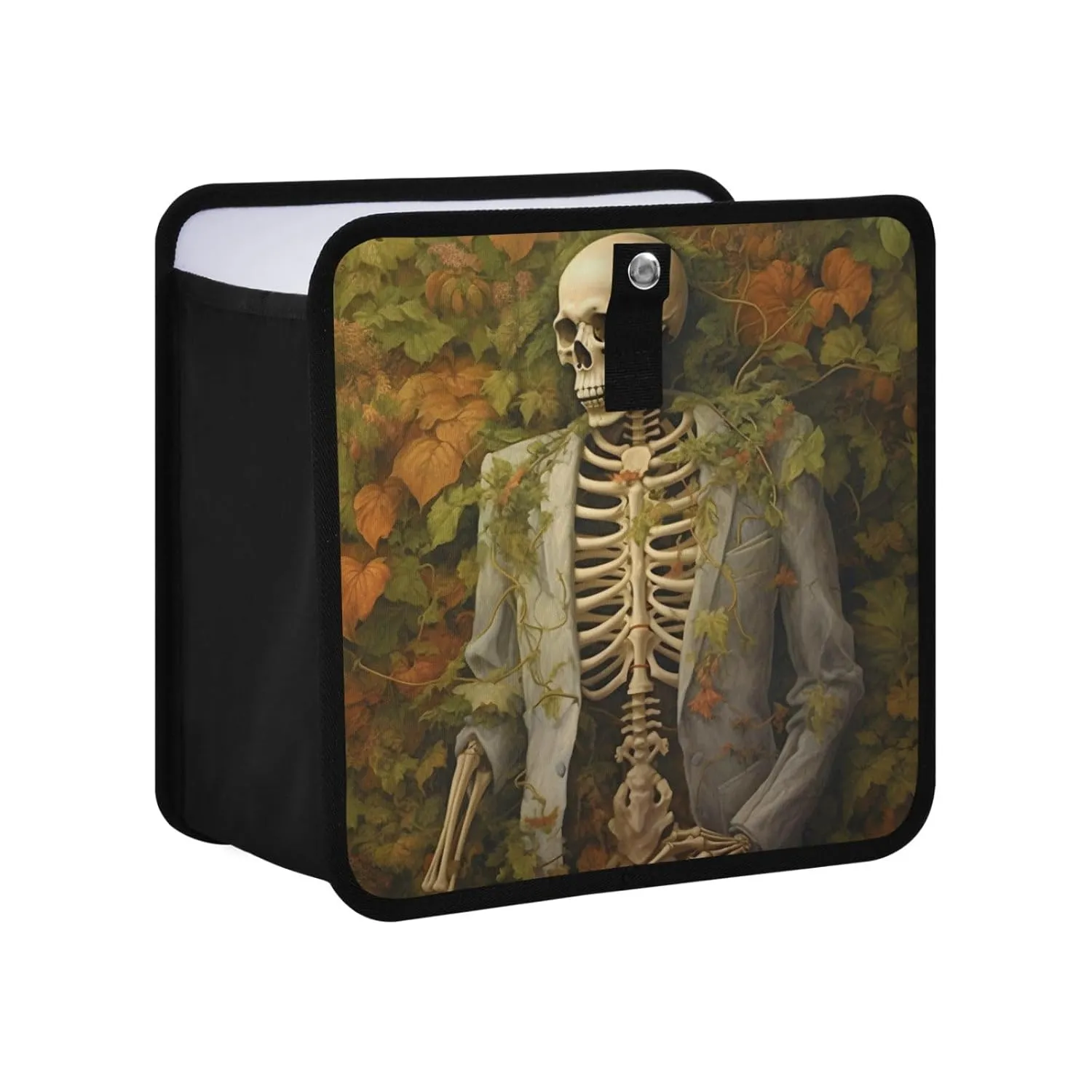 Skeleton in Suit Car Trash Can Foldable Waterproof Leakproof Auto Garbage Bag, Large Capacity Multipurpose Car Accessories Medium Size