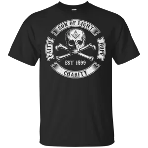 Skull Son Of Light EST 1599 Freemason Square & Compass