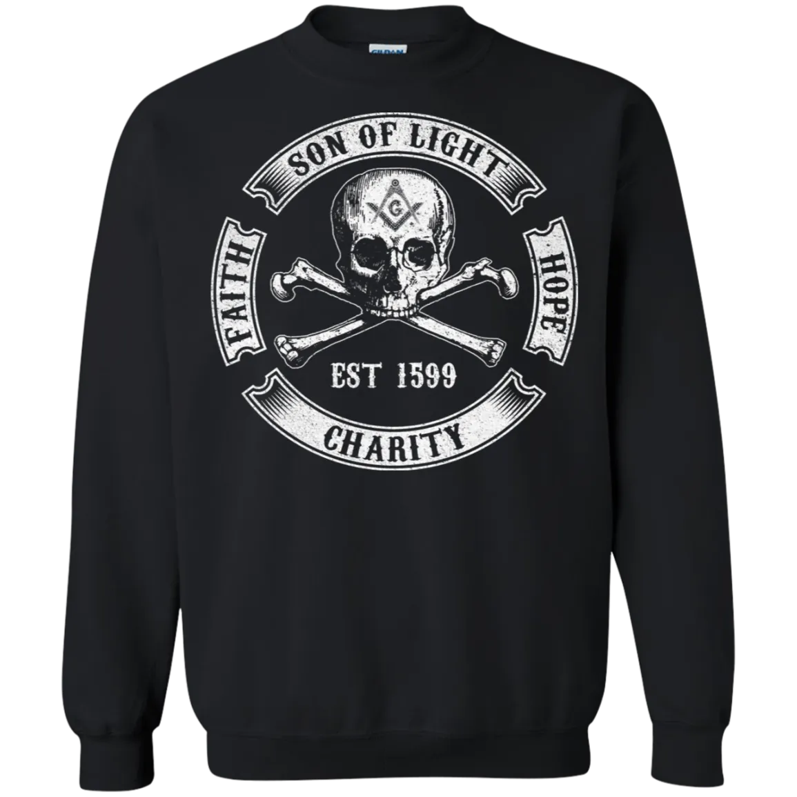 Skull Son Of Light EST 1599 Freemason Square & Compass