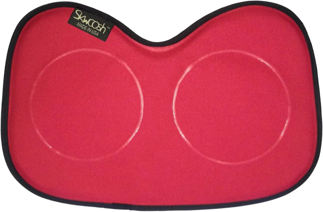 Skwoosh Row Pad Seat Gel Cushion for Masters, Students, Scullers, Dragonboat, Outriggers, Accessories | One Size Fits Concept2 | Gel Pressure Sitz Bone Comfort Relief | Made in USA (Red)