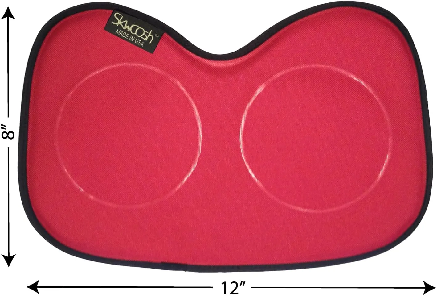 Skwoosh Row Pad Seat Gel Cushion for Masters, Students, Scullers, Dragonboat, Outriggers, Accessories | One Size Fits Concept2 | Gel Pressure Sitz Bone Comfort Relief | Made in USA (Red)