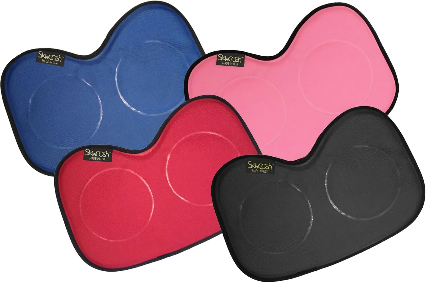 Skwoosh Row Pad Seat Gel Cushion for Masters, Students, Scullers, Dragonboat, Outriggers, Accessories | One Size Fits Concept2 | Gel Pressure Sitz Bone Comfort Relief | Made in USA (Red)