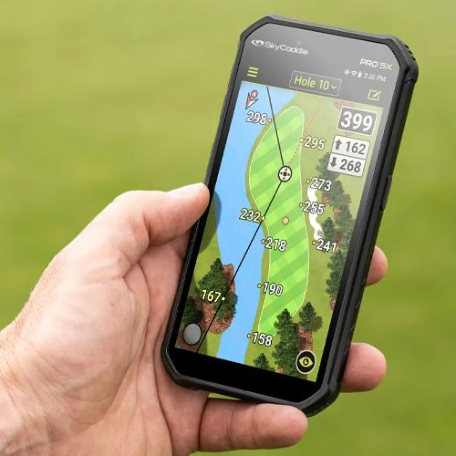SkyCaddie Pro 5X Tourbook Handheld GPS Rangefinder (2024)   1 Year Protection Pack