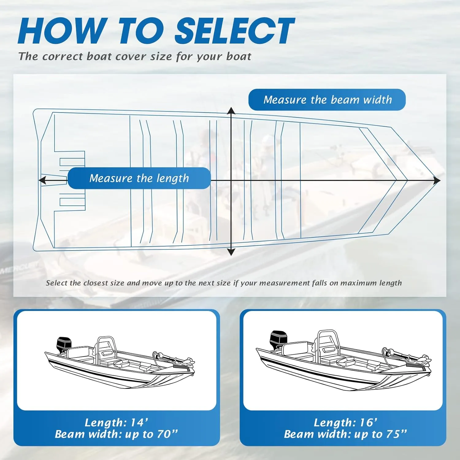 Solim 16FT Jon Boat Cover with Motor Cover, 900D PU Waterproof Heavy Duty Mooring Cover, Trailerable Marine Grade Polyester Canvas Replacement for Jon Boat 16' Long Beam Width Up to 75 in, Black