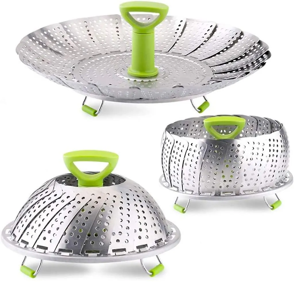 Stainless Steel Folding Steamer Basket Insert For Veggie Fish Seafood Cooking