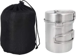Stainless Steel Portable Cooking Set Steel Cooker Cooking Pot Hiking for Outdoor Camping