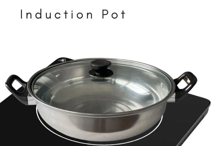 Stainless Steel Stock Pot - Heavy Duty Induction Cooking Pot with Visible Lid for Pasta, Soup, Spaghetti, Nonstick Thick Bottom Big Stockpot, Deep Cookware for Canning, Boiling, Simmer