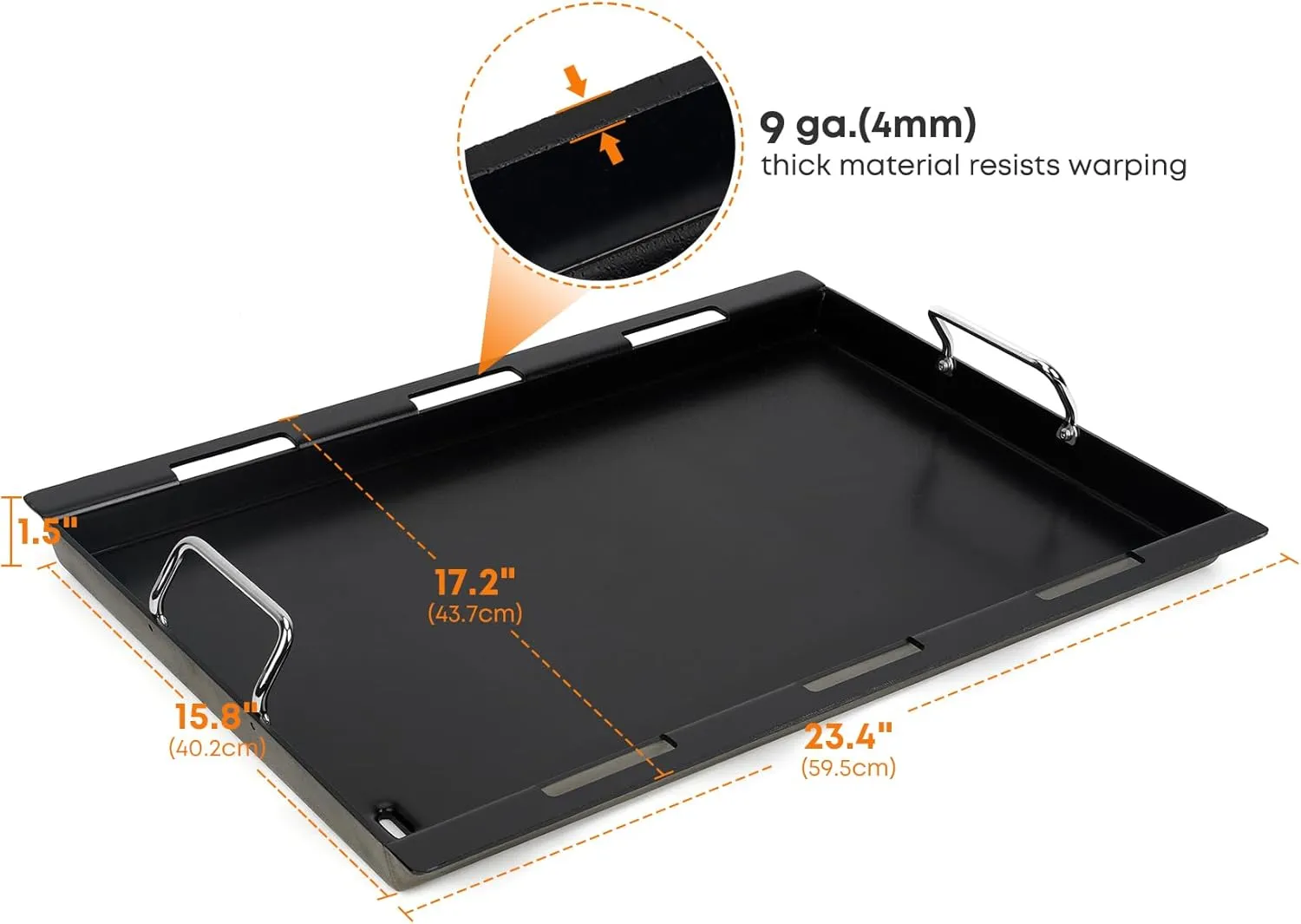 Stanbroil Nonstick Griddle Insert for Weber Spirit 300, Spirit 400 Series, Full Size Flat Top Griddle for Weber Spirit 310 315 320 330 335 425 435, Rust-Resistant