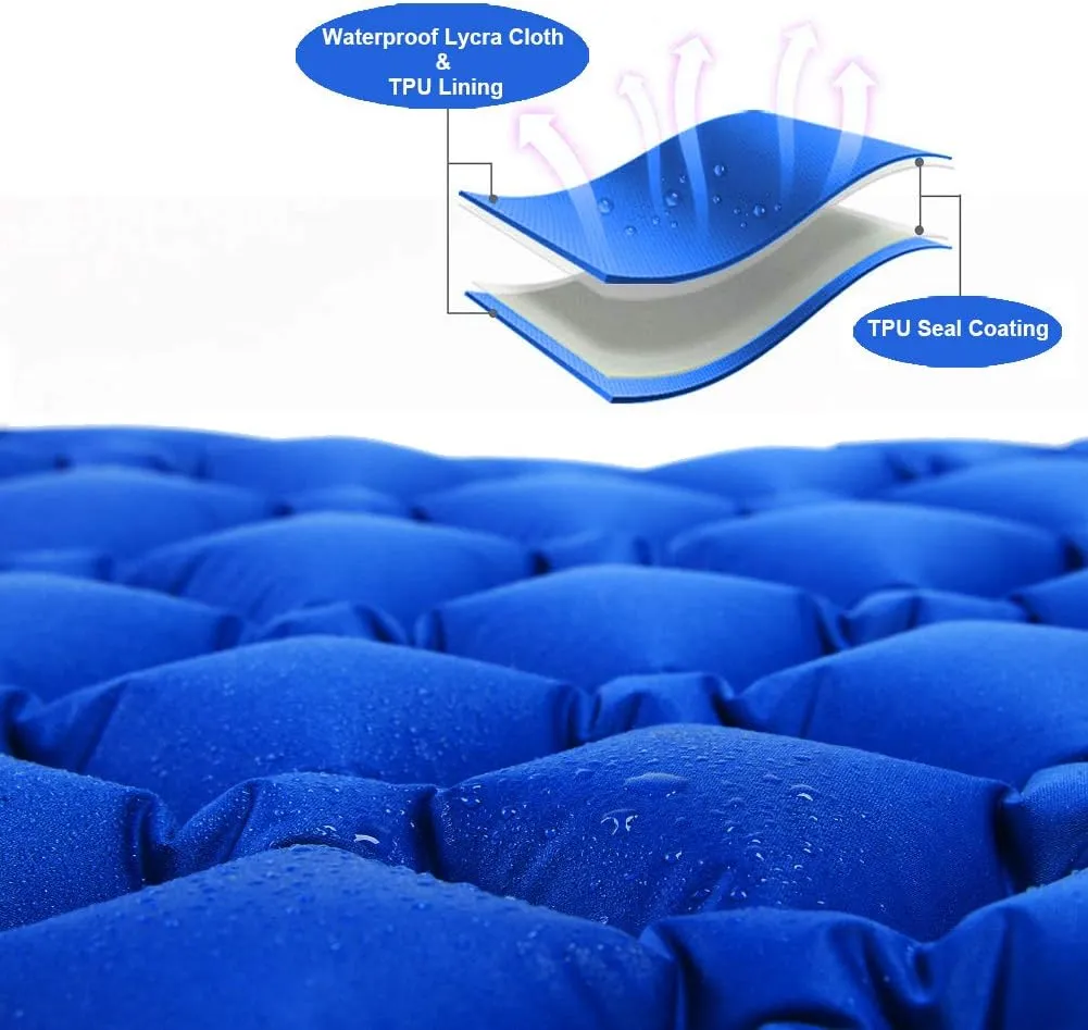 Star Smart Sleeping Pad for Camping Inflatable Backpacking Pad with Pillow, Ultralight Durable Camping Mattress,Hiking Air Mat,Camp Sleep Pad for Hiking Traveling & Outdoor Activities