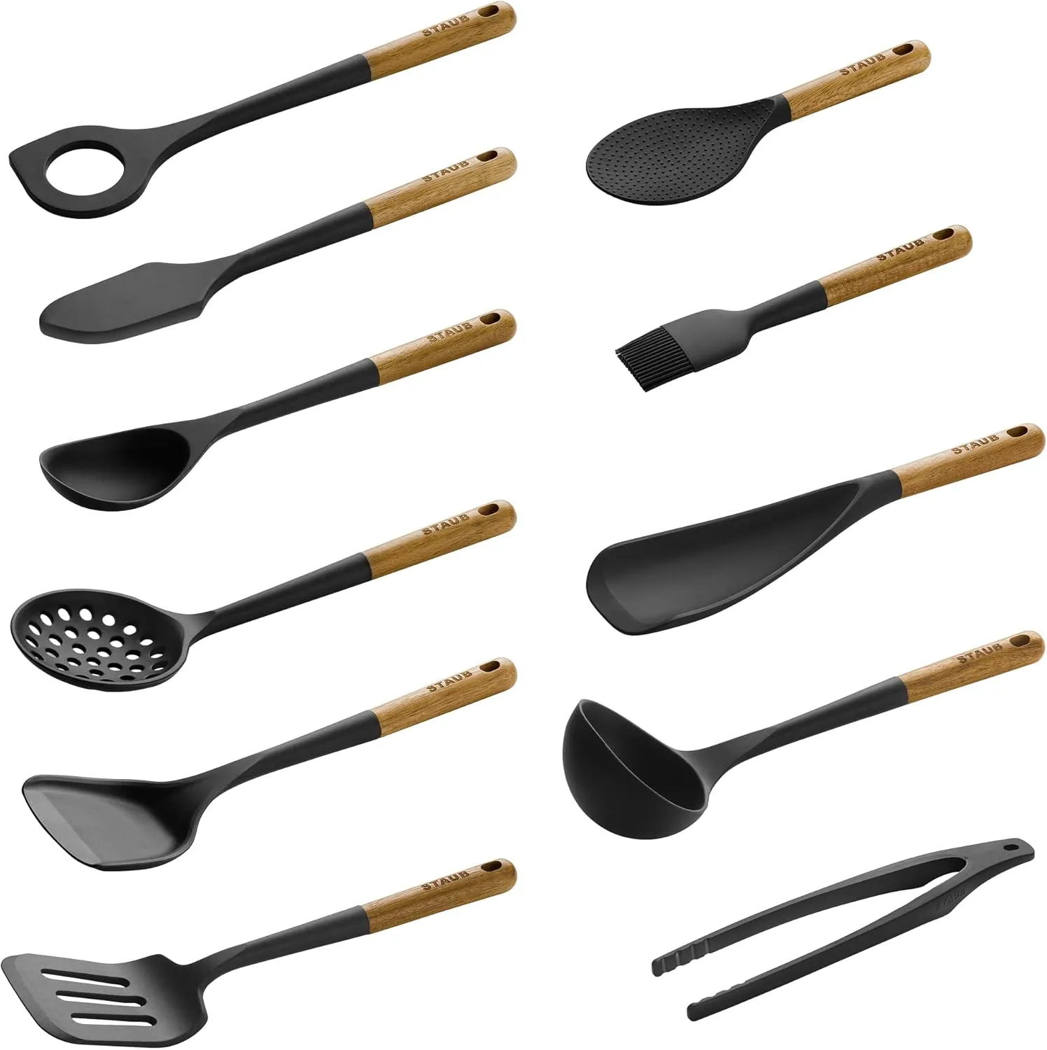 Staub Silicone Cooking Utensils, 11, Black