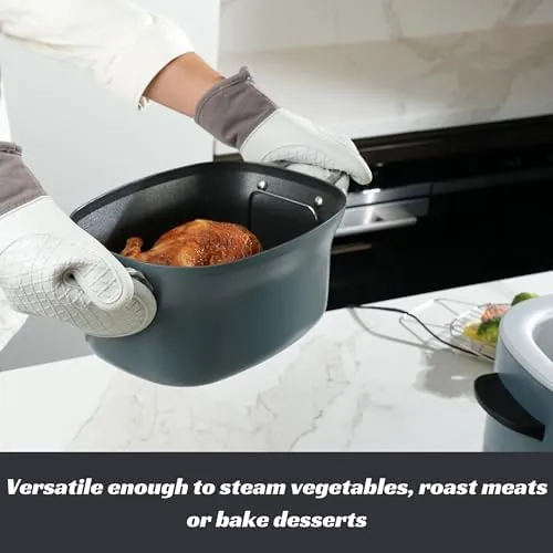 Steam and Roast Rack Compatible with Ninja Foodi Possible Cooker Pro 8.5 Qt - Custom Fit MC1000, MC1001, MC1010 Series Ninja Slow Cooker Crockpot - Chrome Coated Multicooker Accessories