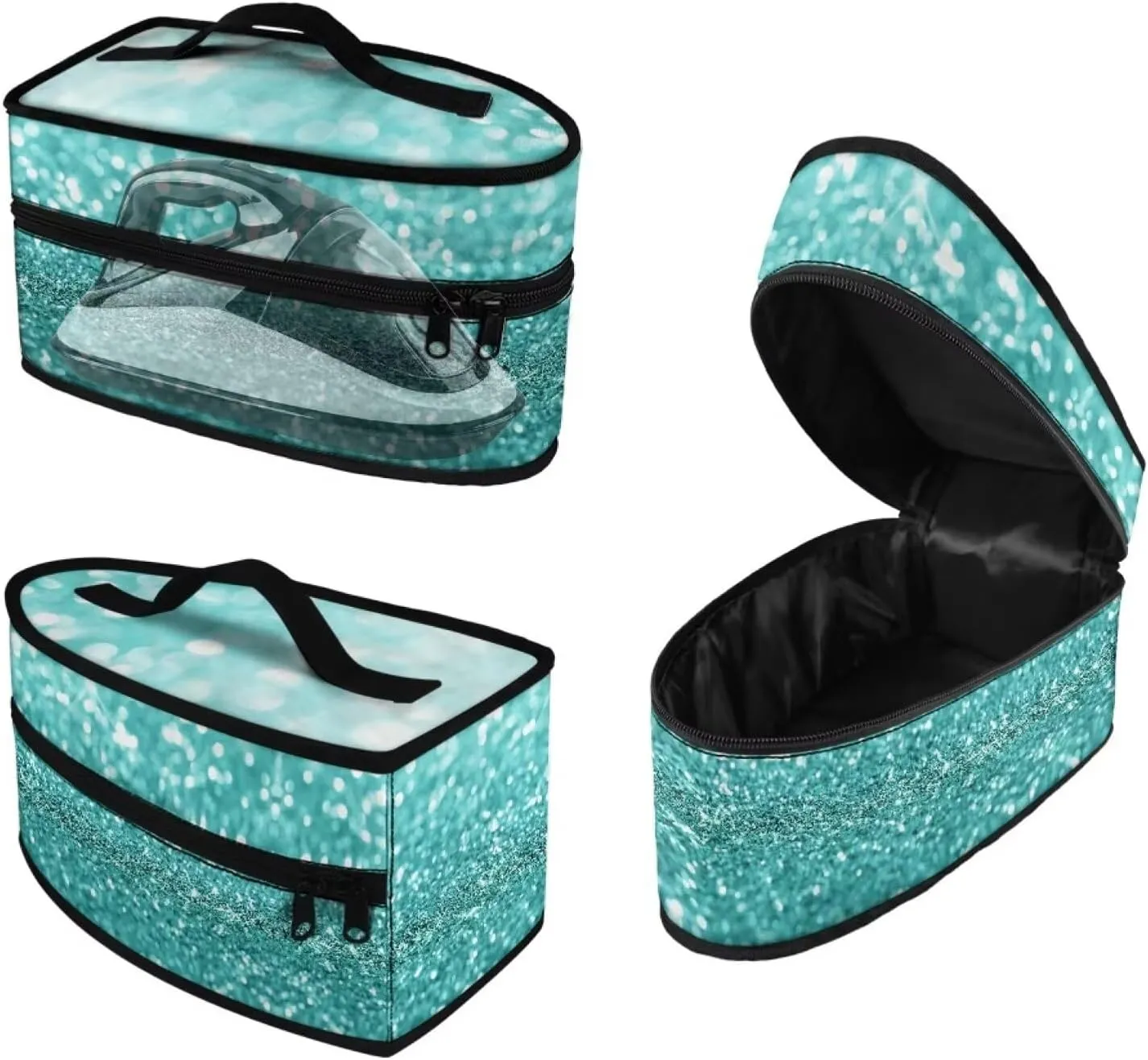 Steam Iron Storage Bag with Zipper Handle Foldable Portable Iron Storage Case Protective Carrying Bag Universal for Most Iron, Starlight