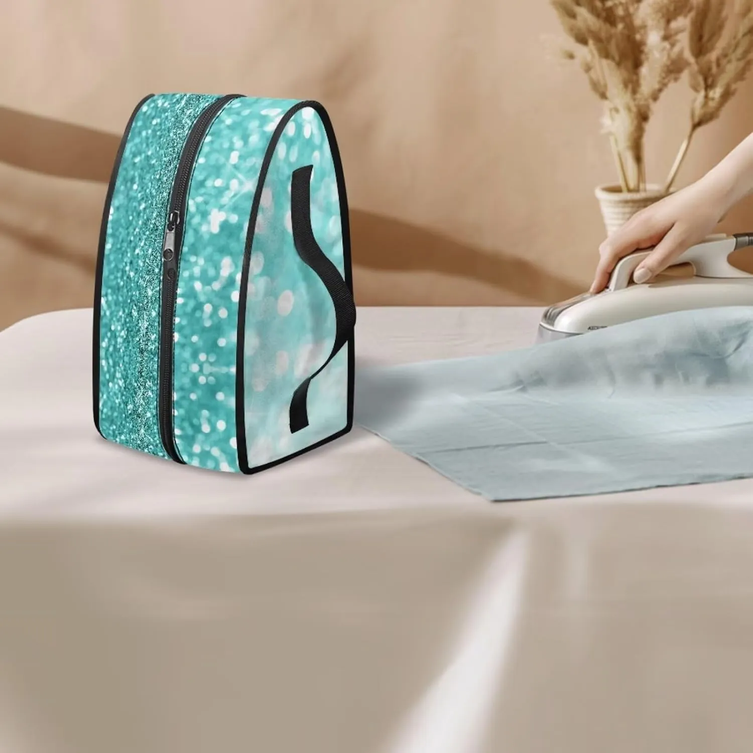 Steam Iron Storage Bag with Zipper Handle Foldable Portable Iron Storage Case Protective Carrying Bag Universal for Most Iron, Starlight