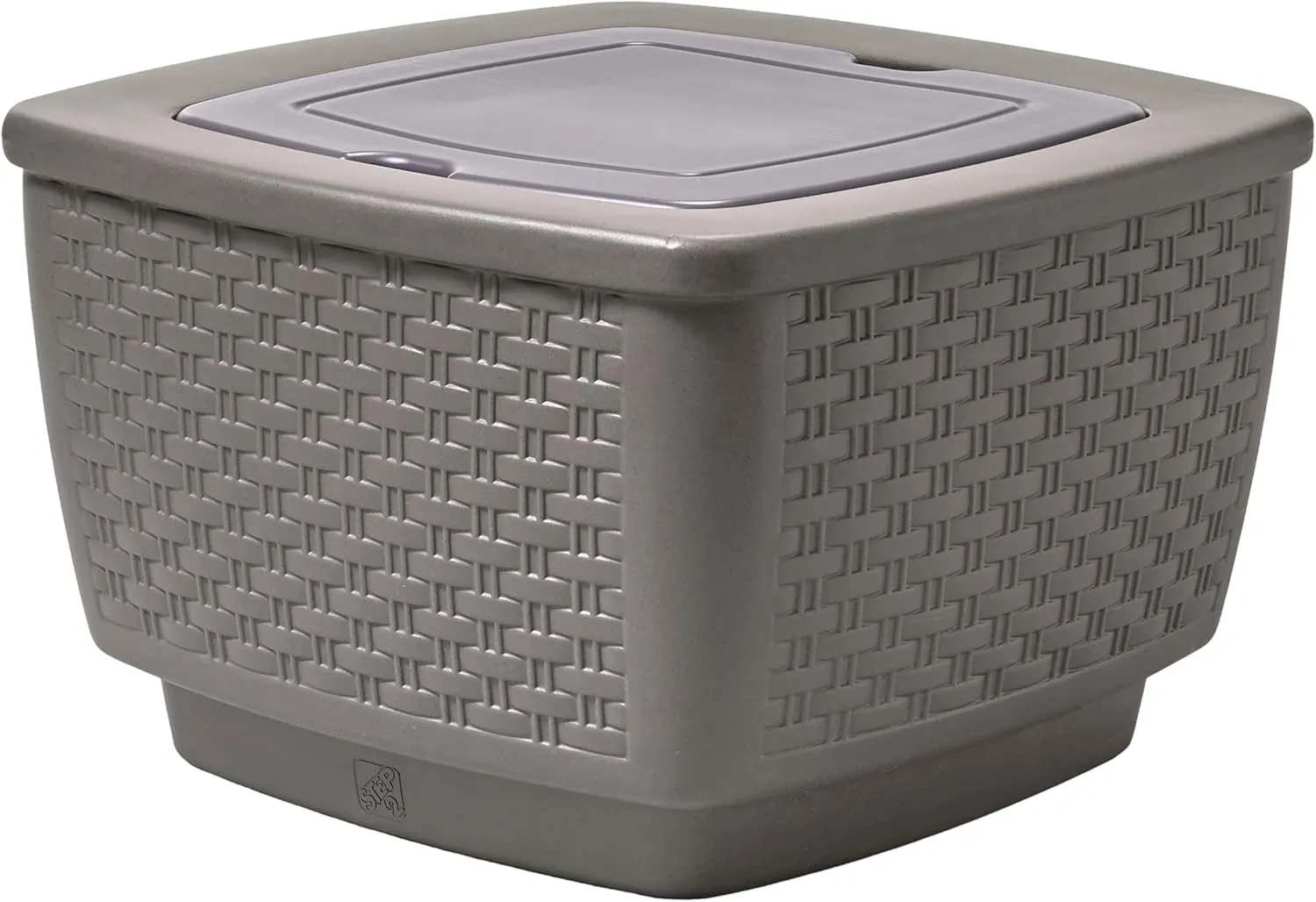 Step2 Just Chillin Patio Table & Ice Bin, Outdoor Waterproof Patio Furniture, Doubles as Cooler, Level Tabletop, Made of Durable Plastic, Gray