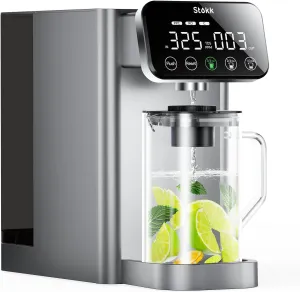 Stokk E1 Reverse Osmosis Water Filter Countertop, 5 Stage RO Water Filter System with Remineralization Glass Pitcher, NSF/ANSI 58&372, Portable No Installation Water Purifier for Home Office