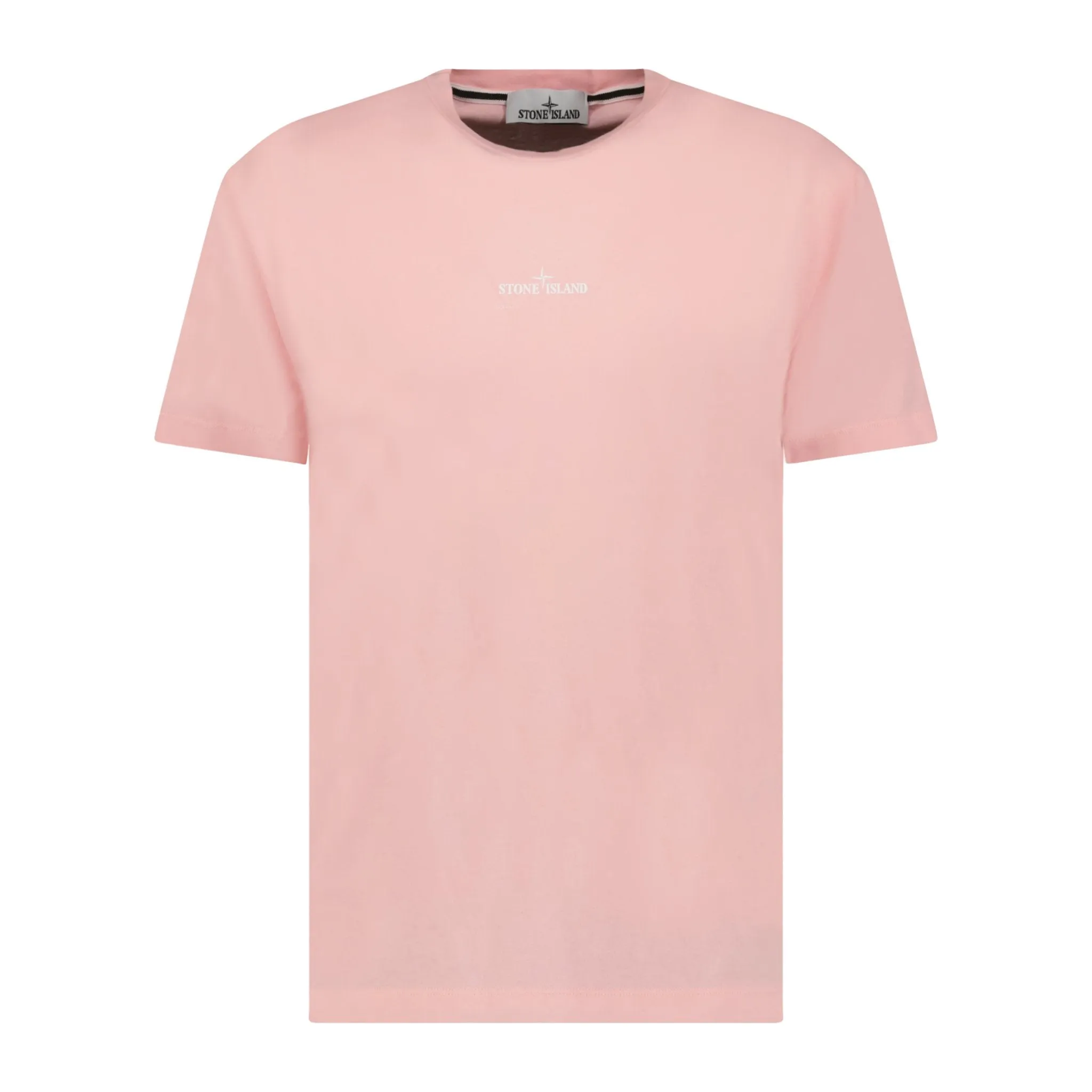 STONE ISLAND DIGITAL COMPASS PRINT LOGO T-SHIRT PINK