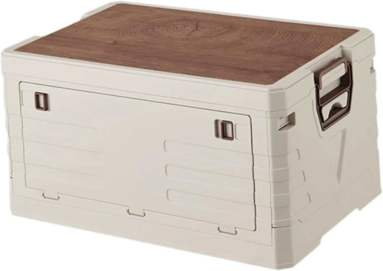 Storage Bin, Camping Storage Box with Handle, Folding Storage Box for Fishing, Medium Single Layer