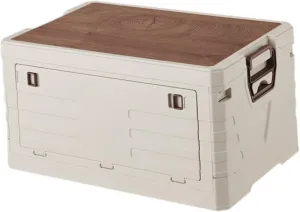 Storage Bin, Camping Storage Box with Handle, Folding Storage Box for Fishing, Medium Single Layer