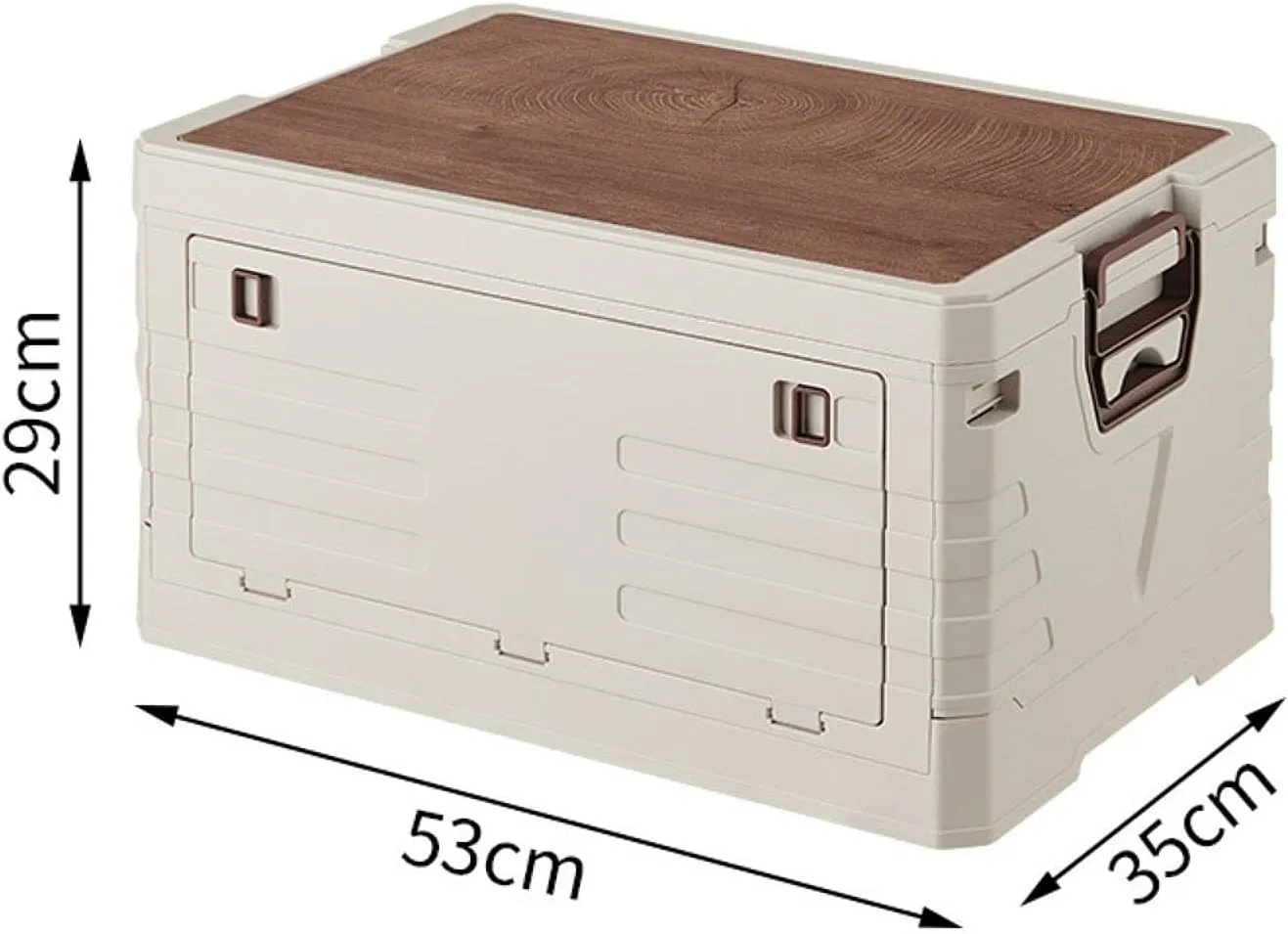 Storage Bin, Camping Storage Box with Handle, Folding Storage Box for Fishing, Medium Single Layer