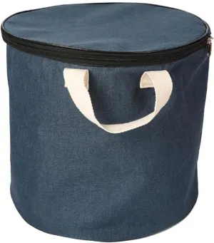 Storage Organizer Baskets and Play Mat, Outdoor Quick Storage Bag, Bag with Zipper, Organizer, Quick Collapsible Canvas Bin-Blue-Zipper