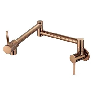 Stretchable Handle Dual Practical Worldwide availability (Rose Kitchen Filler Faucet Pot Gold - Finish) Tap Wall-Mounted SS304