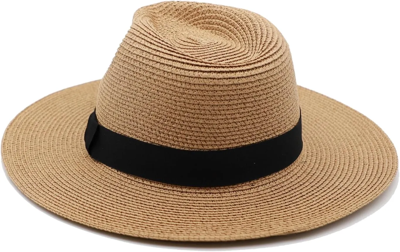 Sun Hat for Women Straw Hat Wide Brim Panama Hat Beach Hat for Men Fedora Hat for Women