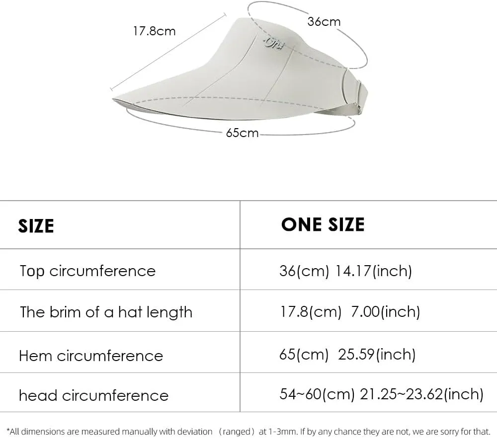 Sun Visors for Women Wide Brim Summer UV Protection Foldable Sun Hat UPF 50  Beach Cap SNH5M133T