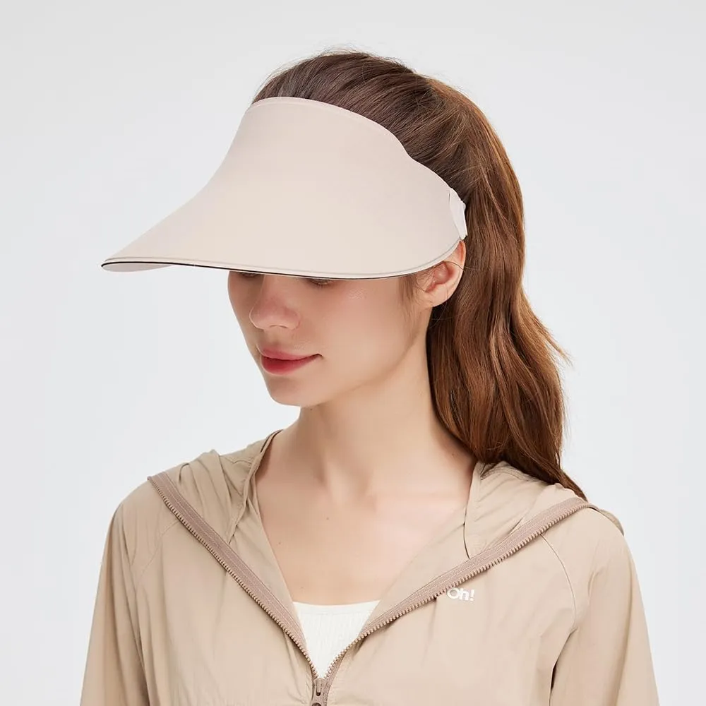 Sun Visors for Women Wide Brim Summer UV Protection Foldable Sun Hat UPF 50  Beach Cap SNH5M133T