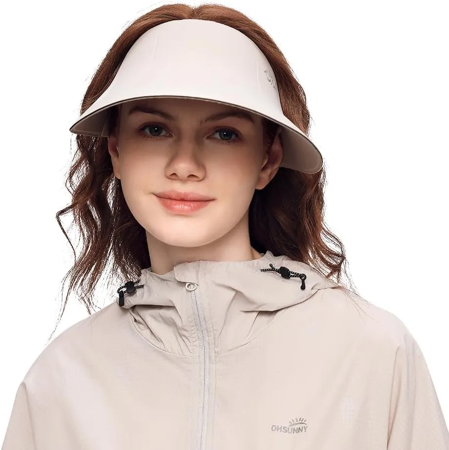 Sun Visors for Women Wide Brim Summer UV Protection Foldable Sun Hat UPF 50  Beach Cap SNH5M133T