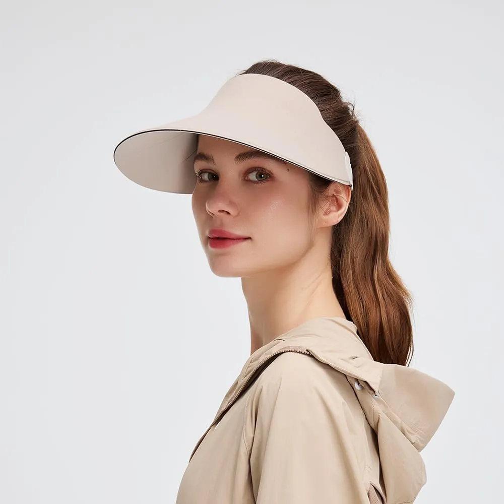 Sun Visors for Women Wide Brim Summer UV Protection Foldable Sun Hat UPF 50  Beach Cap SNH5M133T