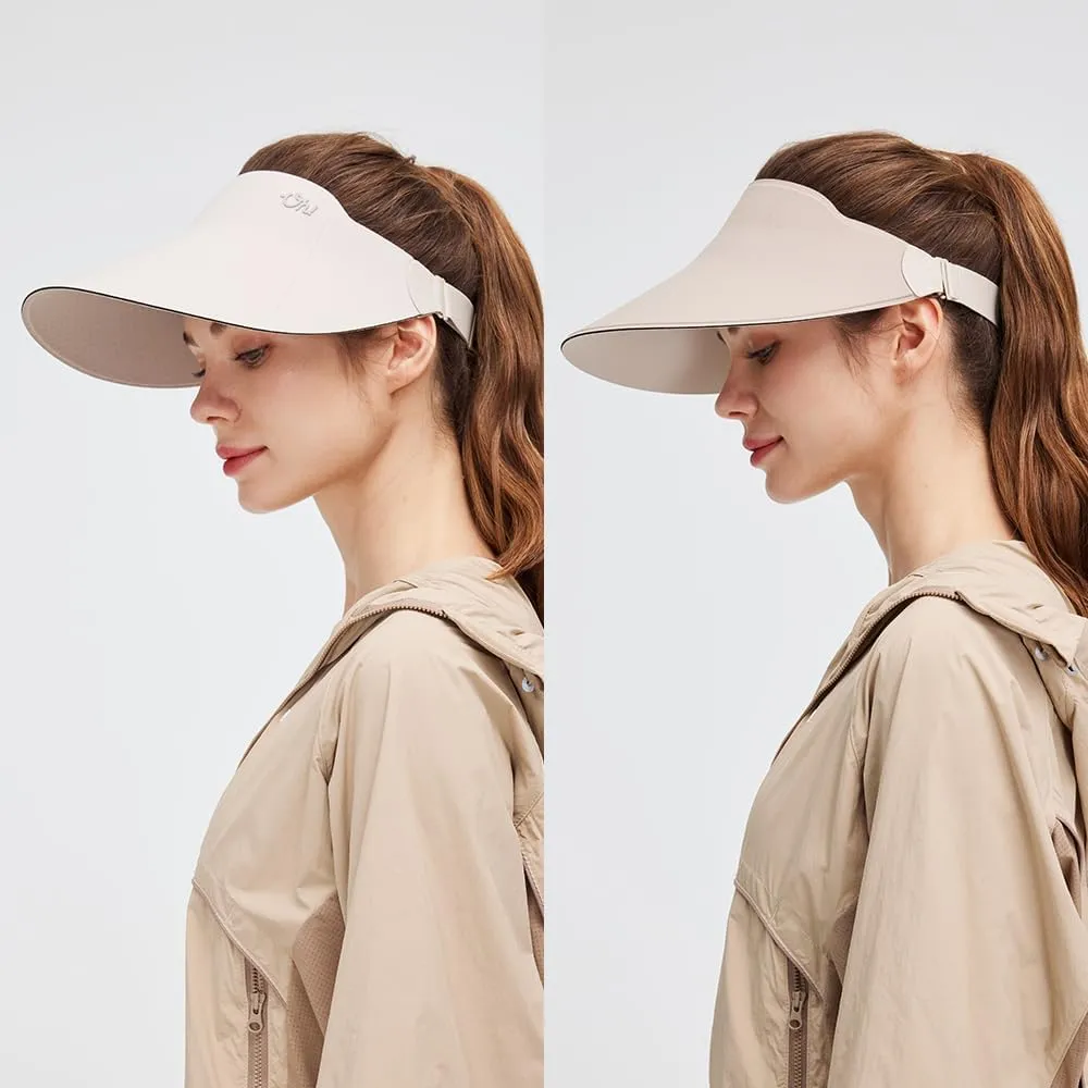 Sun Visors for Women Wide Brim Summer UV Protection Foldable Sun Hat UPF 50  Beach Cap SNH5M133T