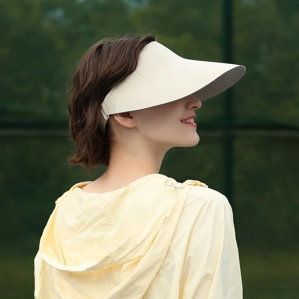 Sun Visors for Women Wide Brim Summer UV Protection Foldable Sun Hat UPF 50  Beach Cap SNH5M133T