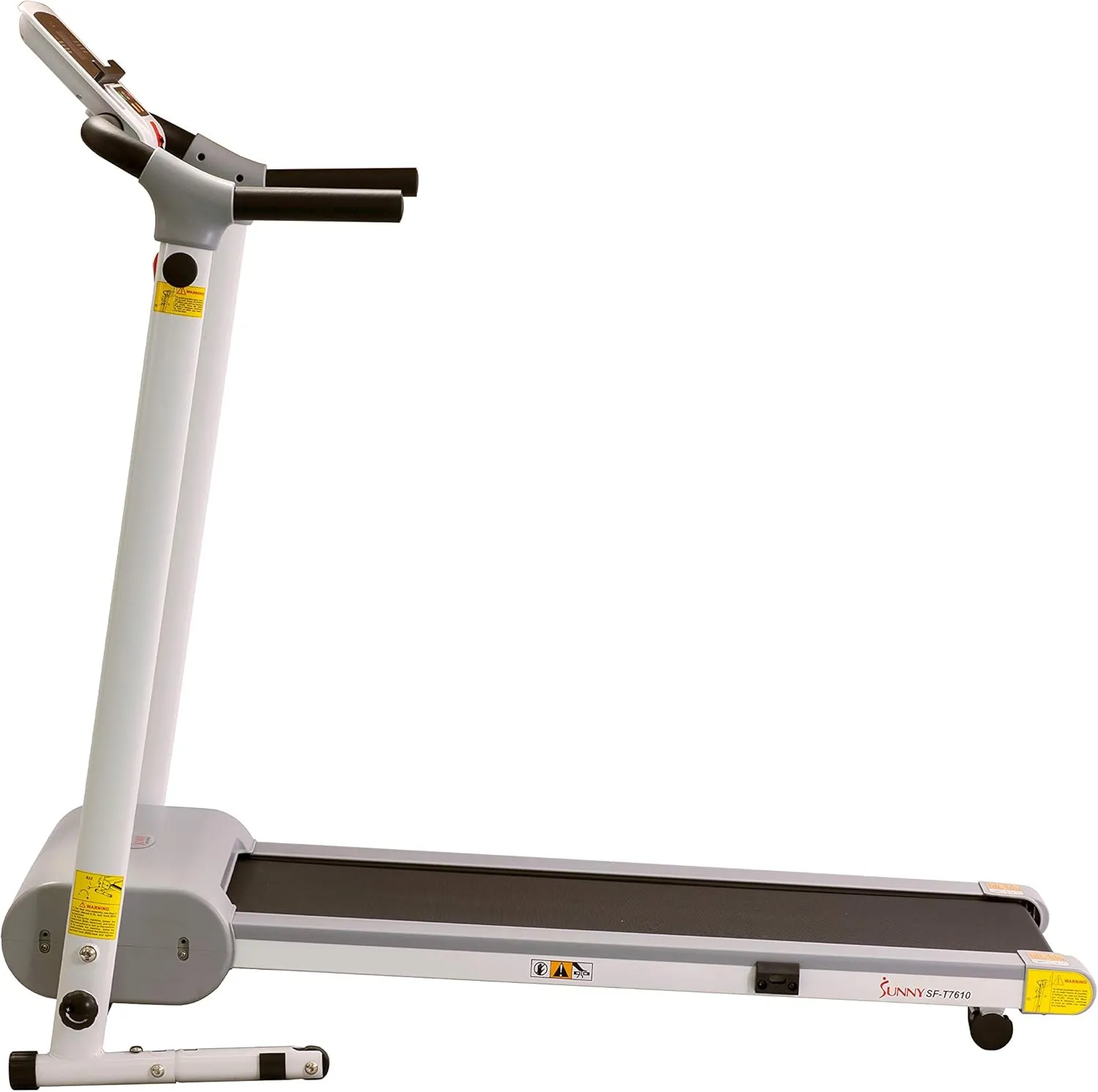 Sunny Health & Fitness Compact Foldable Treadmill - Easy Assembly, Quiet Operation, LCD Performance Monitor, Device Holder - Running & Walking Exercise, Optional Free SunnyFit App Bluetooth Connection