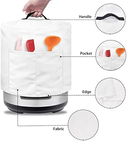 Suobstales Giraffe Butterfly Flower Print Dust Cover with Pocket for 3 Quart Instant Pot, Large Size Rice Cooker Air Fryer Round Protective Cover Washable Electric Appliance Cover Easy to Clean, S