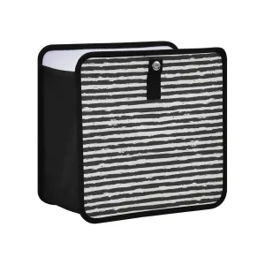 susiyo Hanging Car Trash Can, Foldable Waterproof Litter Garbage Bag Organizer with Big Opening Storage Bin & Large Capacity, Medium, Black and White Stripes Brush