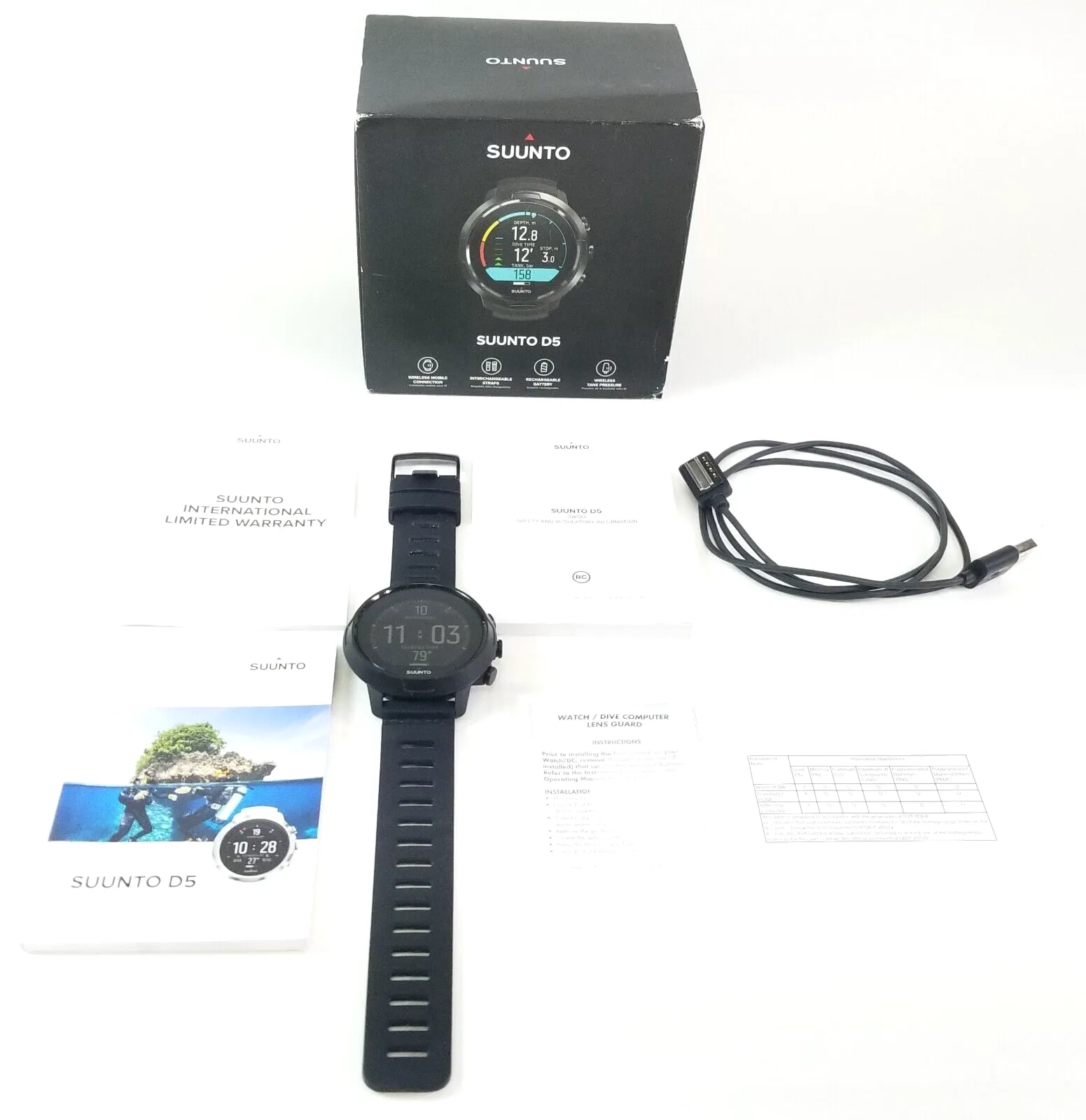 Suunto D5 OLED Bluetooth Wrist Watch Scuba Dive Computer Wireless Digital Compas