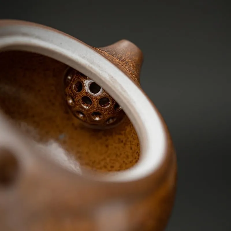Tea Pots Ancient Kiln-Changed Glaze Teapot Ceramic Chinese Kung Fu Teapot Tea Set Household Single Pot Small Teapot Filter Hole Teapot Teapot