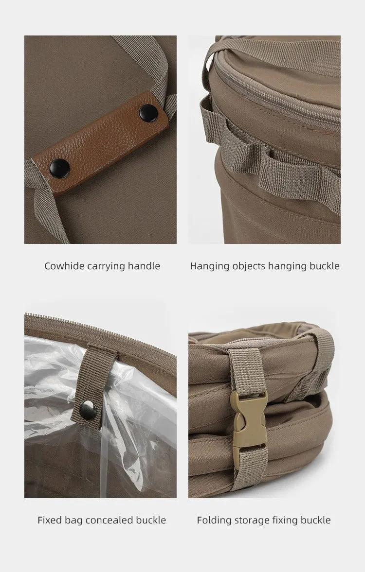 Thous Winds Multifunction Spring Bucket Bag - Khaki