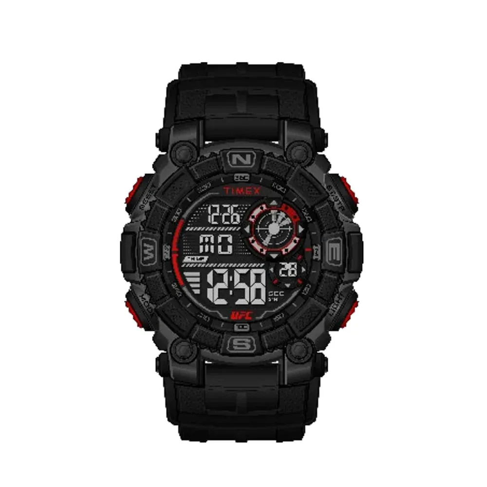 Timex UFC Redemption Digital 53mm Resin Band Watch TW5M53700