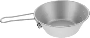 Titanium Bowl Pot with Foldable Handle Lightweight Outdoor Cooking Tableware for Camping Hiking and Picnics Versatile and Durable for Snacks and Salads